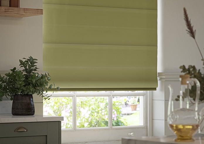 Ascot, Muted Green - Motorised Roman Blind - Image 5